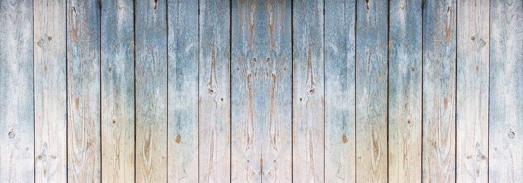 Fototapet - Scănduri din lemn - nuanță spre albastru (152,5x104 cm)