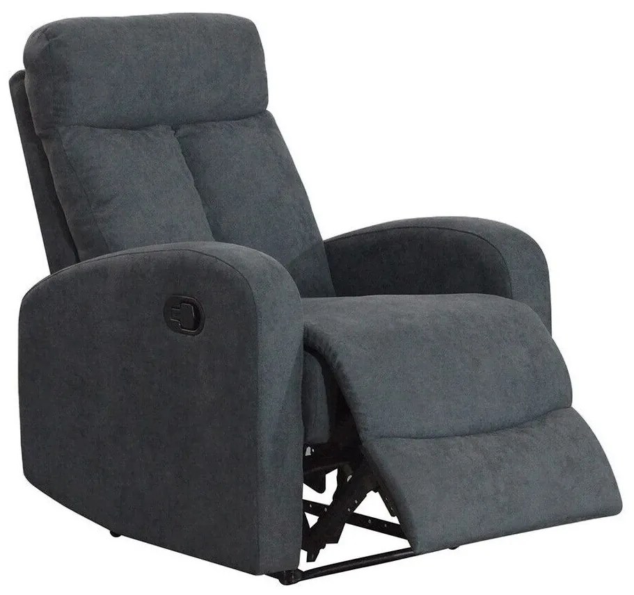 Fotoliu recliner Miramar 112 100x74x94cm, Gri inchis, Tapiterie