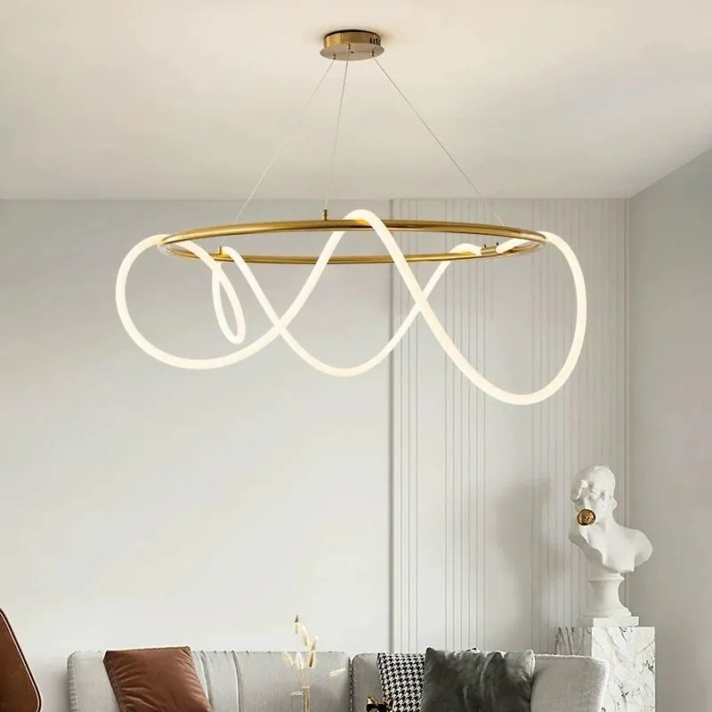 Lustra led , Neo Gold 80 cm, 70w