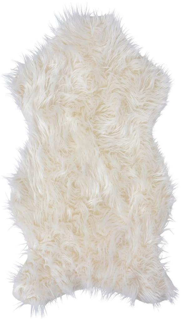 Covor decorativ din blana artificiala Fur White 90x50 cm