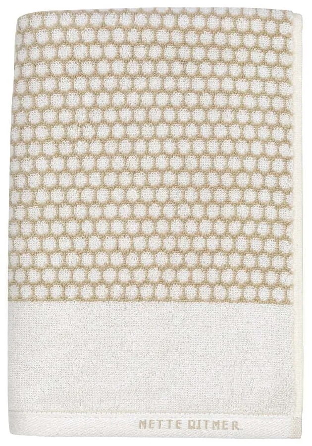 Prosoape albe/bej 2 buc. din bumbac 40x60 cm Grid – Mette Ditmer Denmark