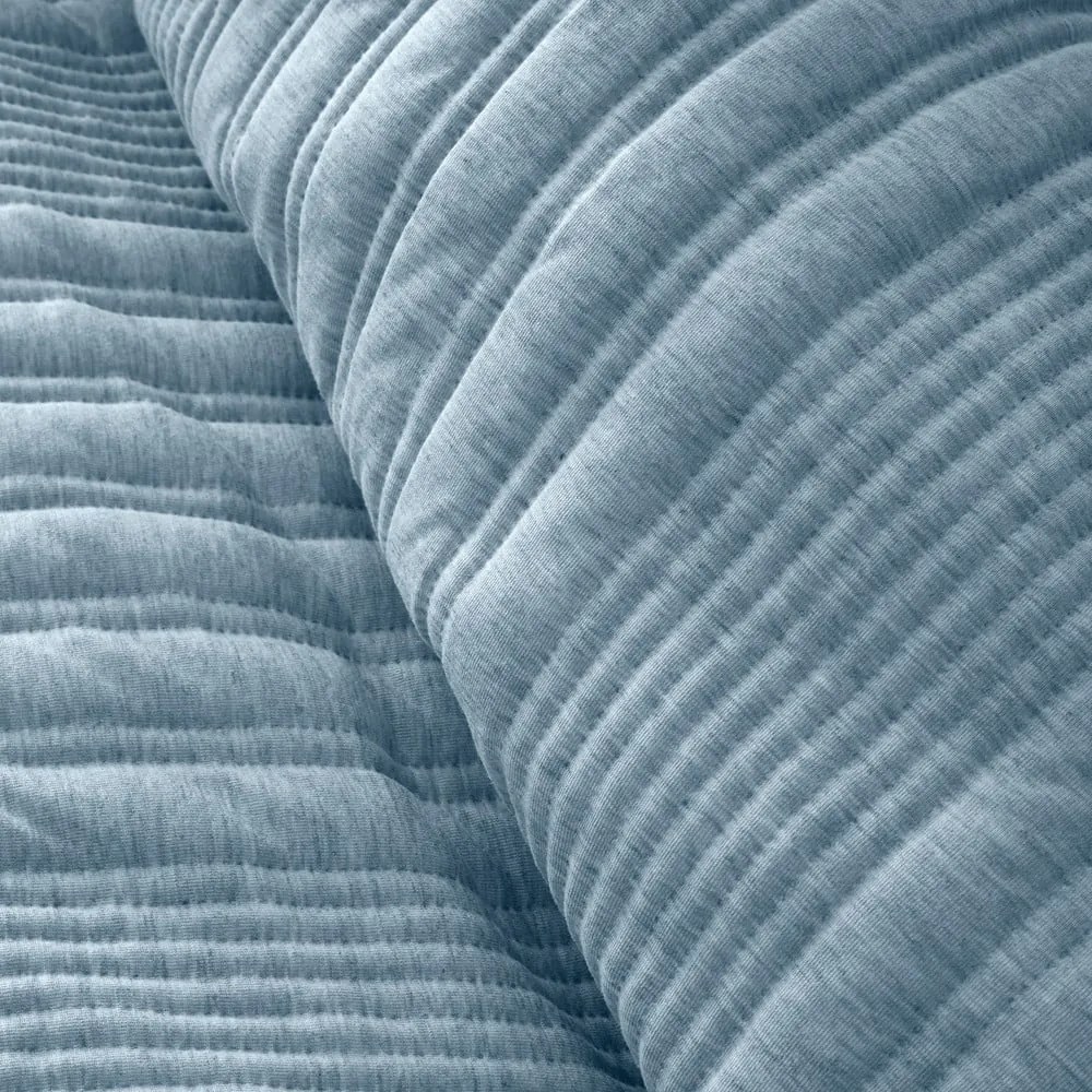 Lenjerie de pat albastră pentru pat dublu 200x200 cm Tamba Stripe – Pineapple Elephant