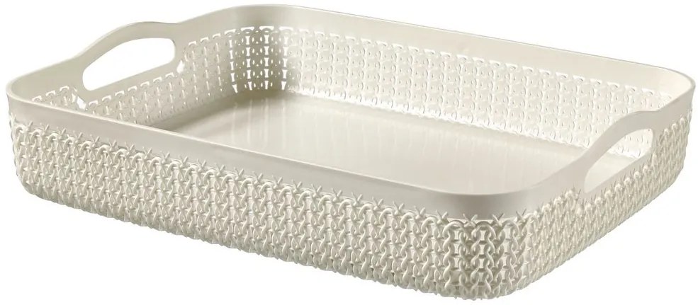 Tavă Polirattan KNIT A4, crem