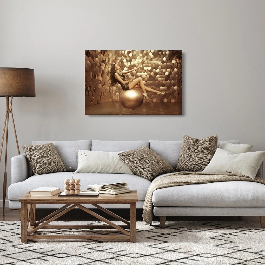 Tablou - Femeia în încăperea de aur (90x60 cm)