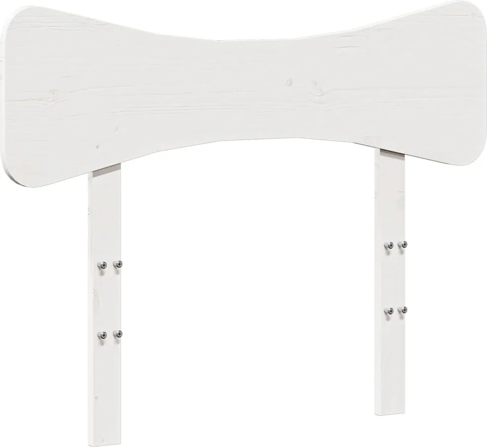 vidaXL Tăblie de pat, alb, 75 cm, lemn masiv de pin