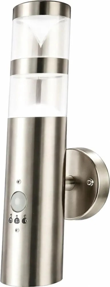 Aplica LED de exterior cu senzor 1xGU10/5W/230V crom mat