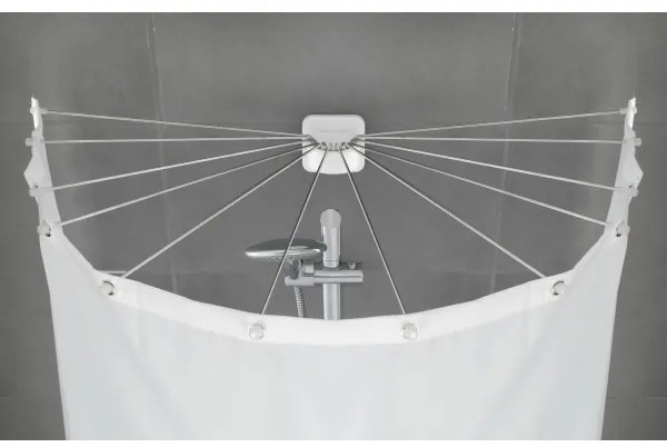 WENKO 23863100 - Suport de duș 96x72 cm oțel inoxidabil/alb