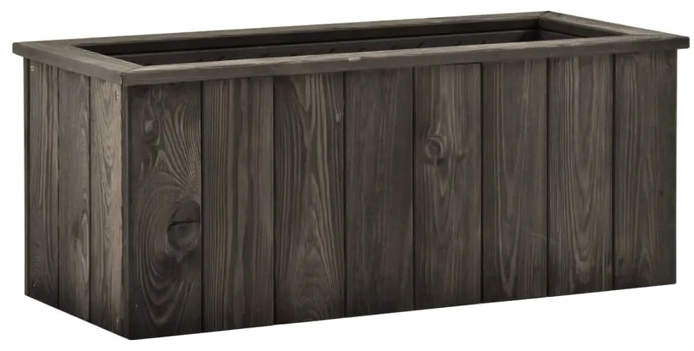 vidaXL Strat înălțat, gri închis, 74 x 32 x 30 cm, lemn masiv de pin