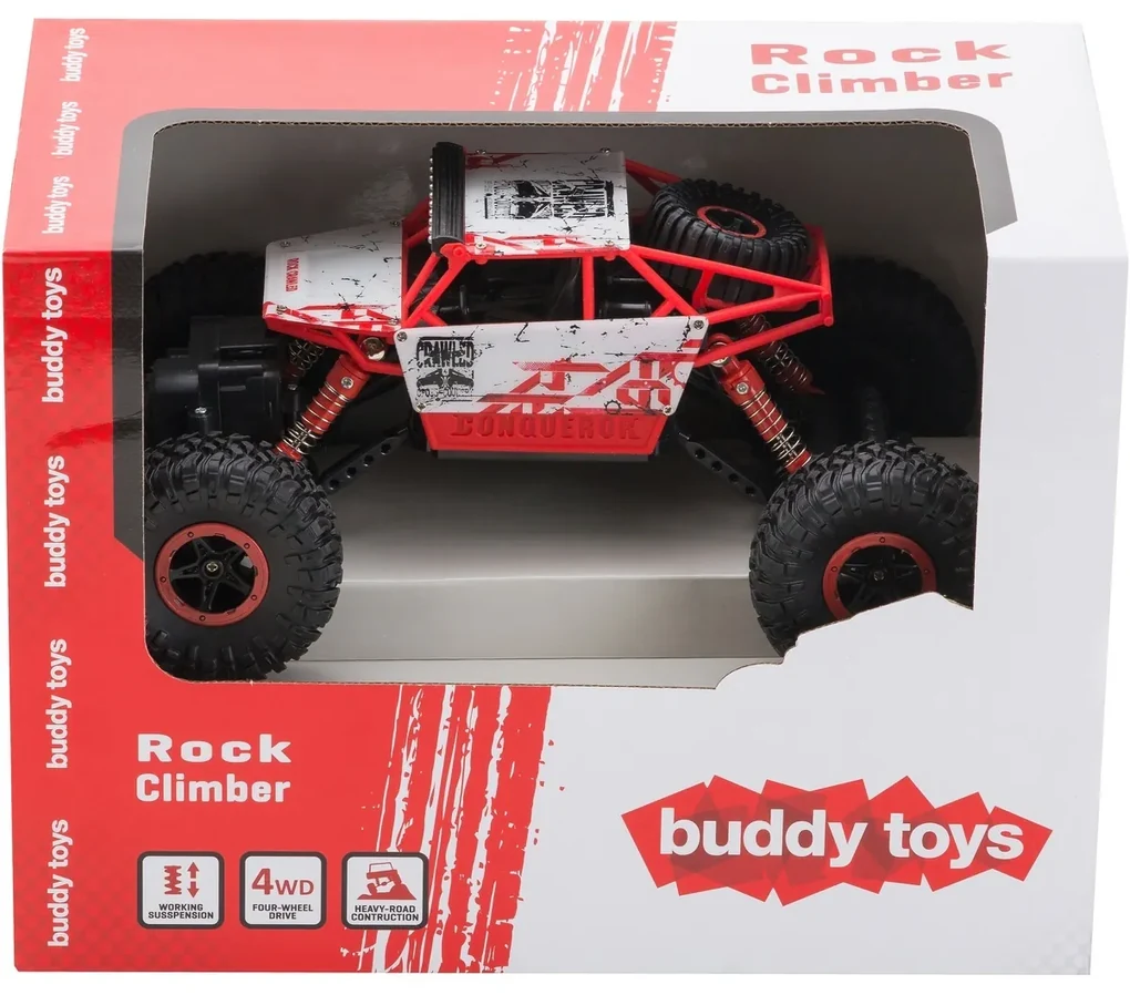 Mașină Buddy Toys BRC 18.610 RC Rock cu telecomandă, roșu