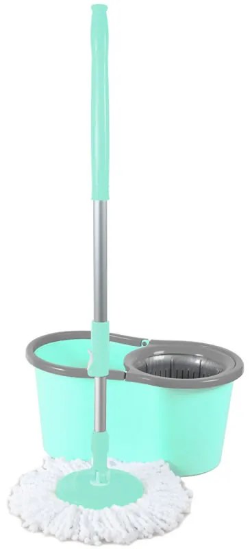 Galeata magic mop LISA ZLN-1389, Mop rotativ 360 grade, Capacitate galeata 20L, Bleu