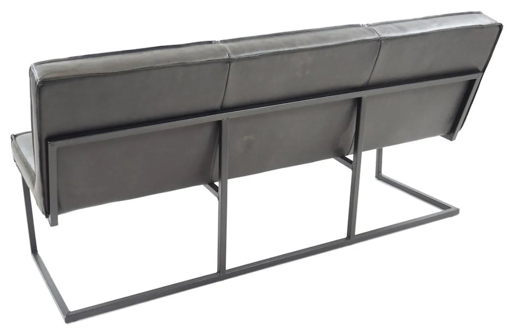 Banca dining din piele de bivol ✔ model FLEET SHANGHAI | Dimensiuni: 200x60x87x52 cm