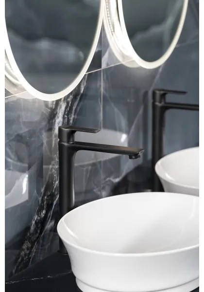 Baterie de lavoar Sapho PAX 31,5 cm negru mat