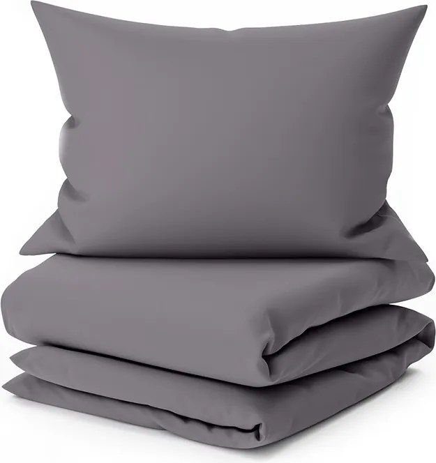 Lenjerie de pat din bumbac DENYX BLEND gri fermoar Dimensiune lenjerie de pat: 2 buc 70 x 90 cm | 200 x 220 cm