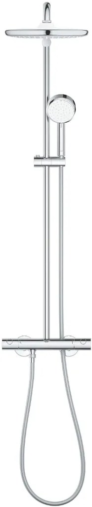 Sistem de dus Grohe Tempesta Cosmopolitan 250 mm, 2 jeturi, termostat, aparent, montare pe perete, crom- 26670000