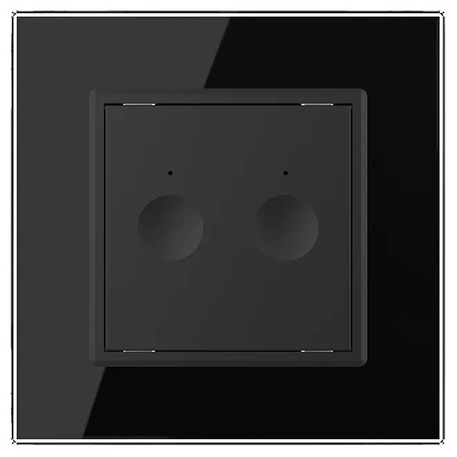 Intrerupator Dublu Cap Scara / Cruce cu Touch LIVOLO cu Rama din Sticla – Protocol Zigbee EC