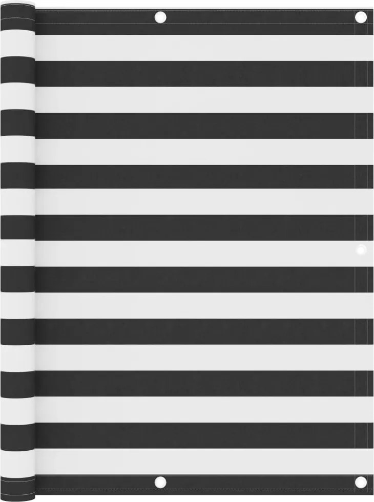 vidaXL Paravan de balcon, antracit și alb, 120x500 cm, țesătură oxford