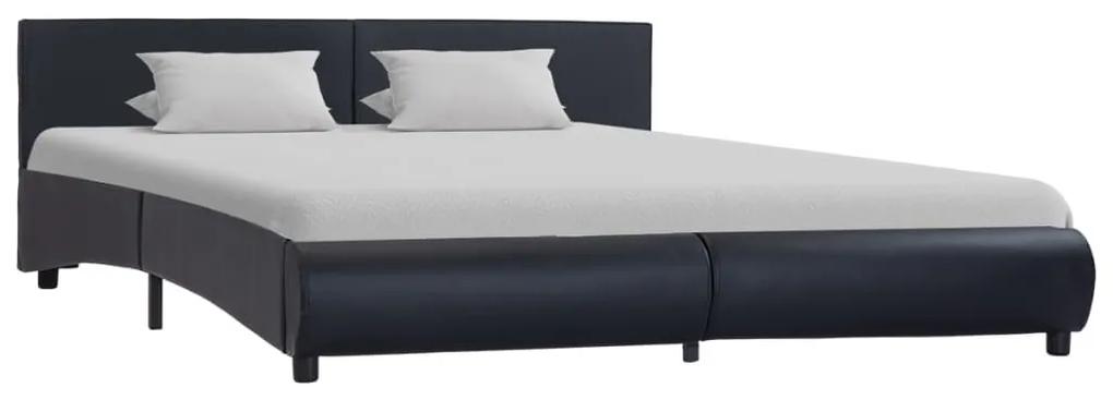 285455 vidaXL Cadru de pat, negru, 180 x 200 cm, piele artificială
