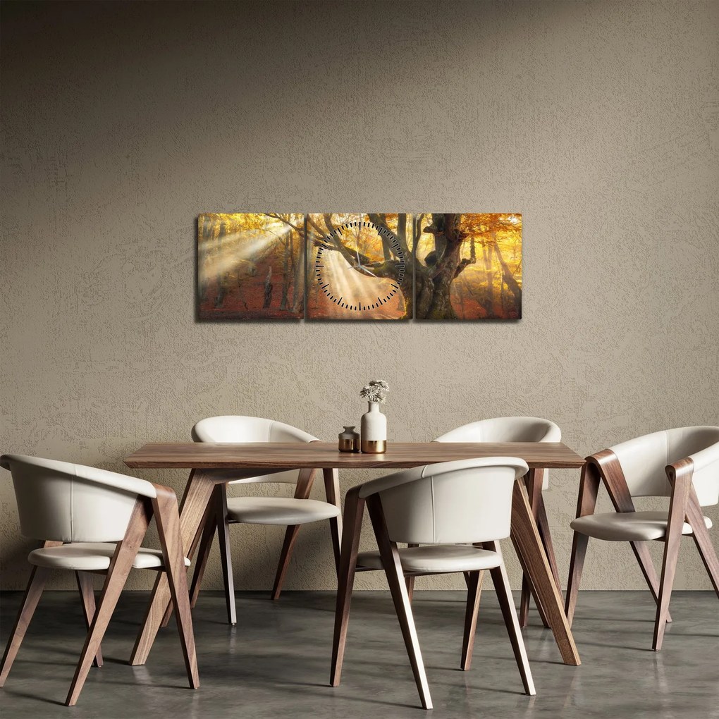 Tablou - Lumina de toamnă (cu ceas) (90x30 cm)