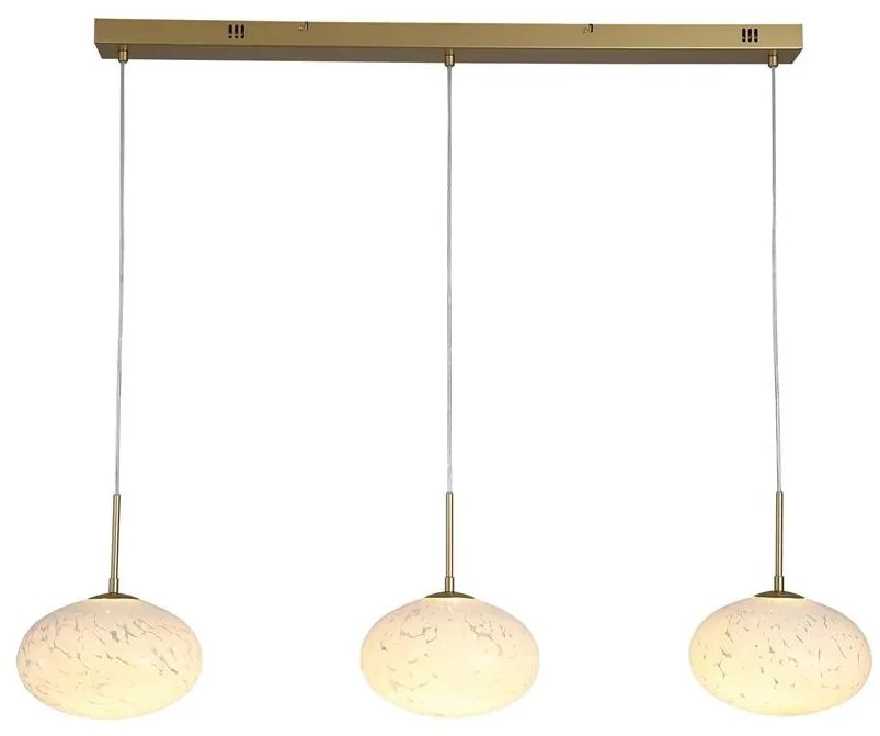 Lustra LED suspendata metal auriu sticla decorativa Confetti