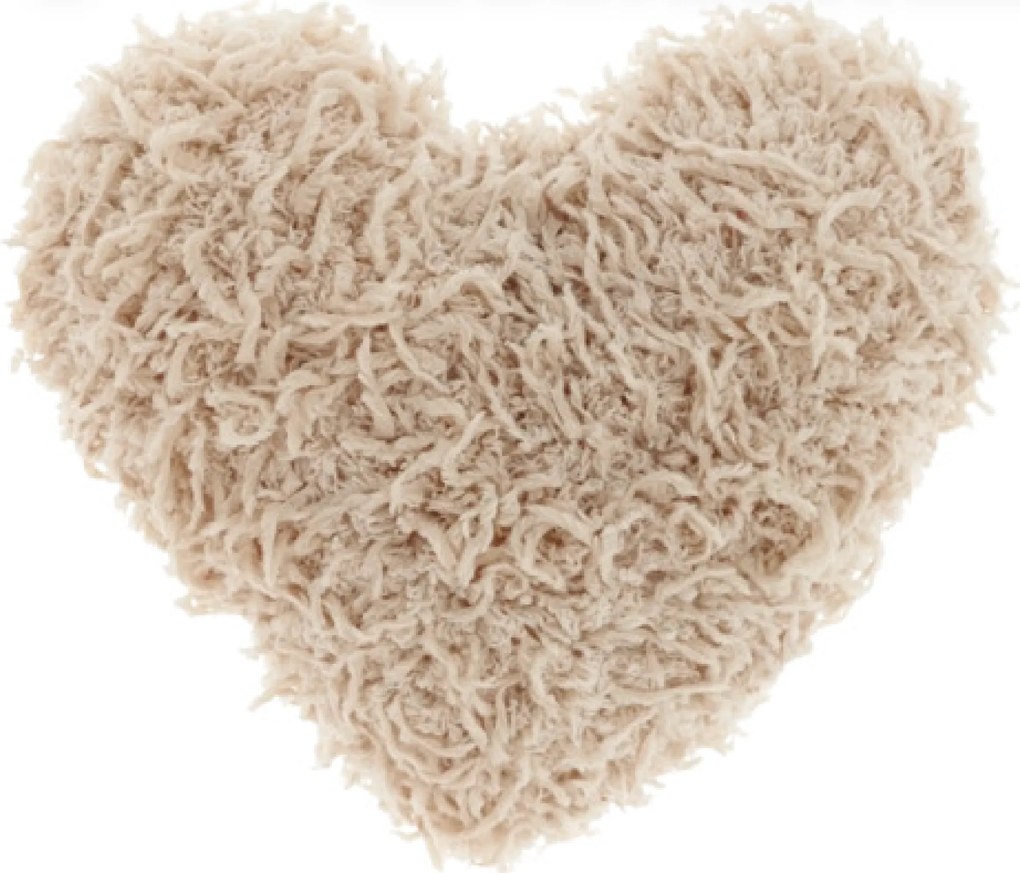 Perna decorativa ROMEO HEART 45x45 cm, bej