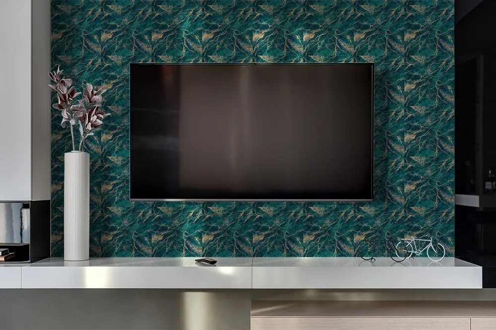 Panou decorativ perete Malachit verde