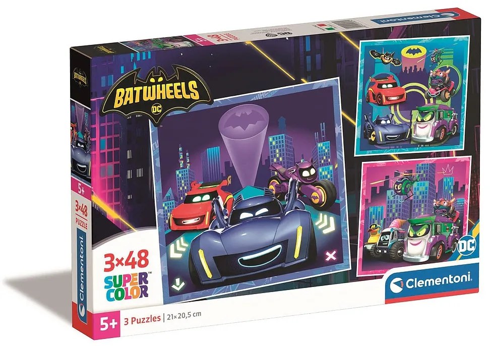 Batman Batwheels Puzzle Clementoni 3x48 piese