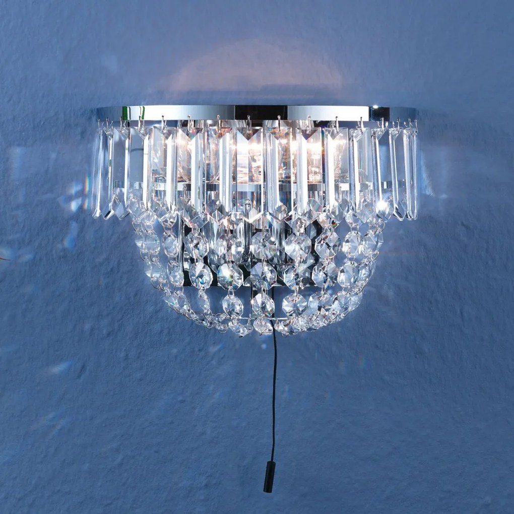 Aplica de perete cristal Scholer si Swarovski SATURN crom