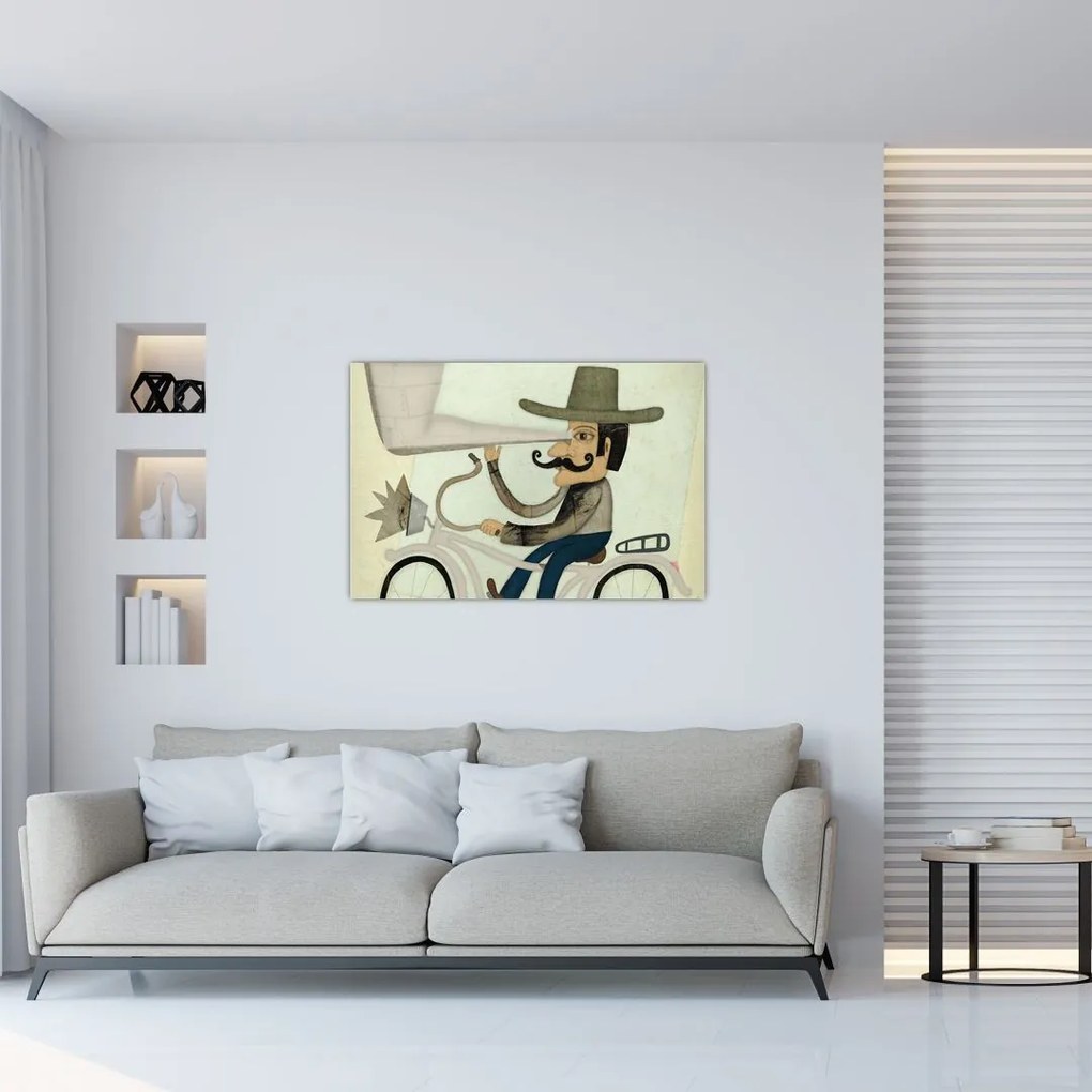 Tablou - Astronom pe bicicletă (90x60 cm)