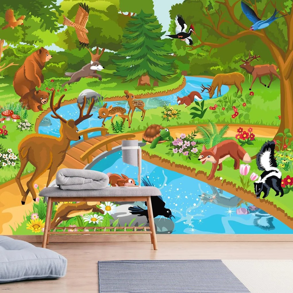 Fototapet - Animale de pădure III. (147x102 cm)