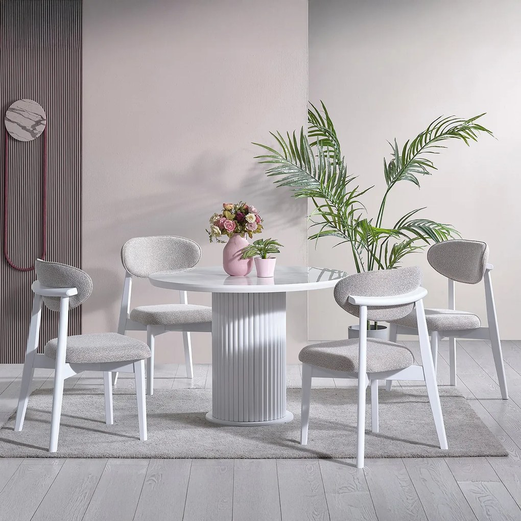 Masă de sufragerie Aqua White