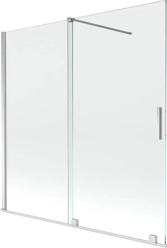 Mexen Velar paravan cadă 2-canate culisant 160 x 150 cm, transparent, crom - 896-160-000-01-01