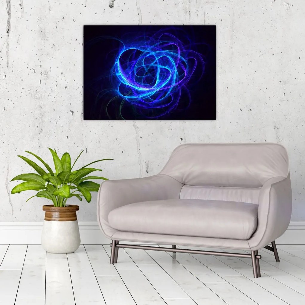 Tabloul cu ghem albastru abstract (70x50 cm)