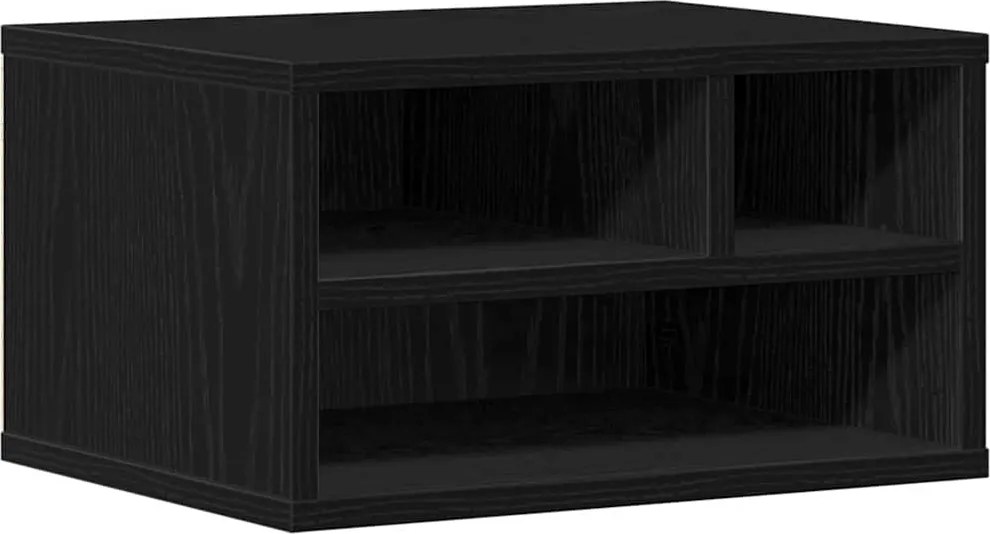 vidaXL Suport pentru imprimantă Stejar Negru 40 x 32 x 22,5 cm