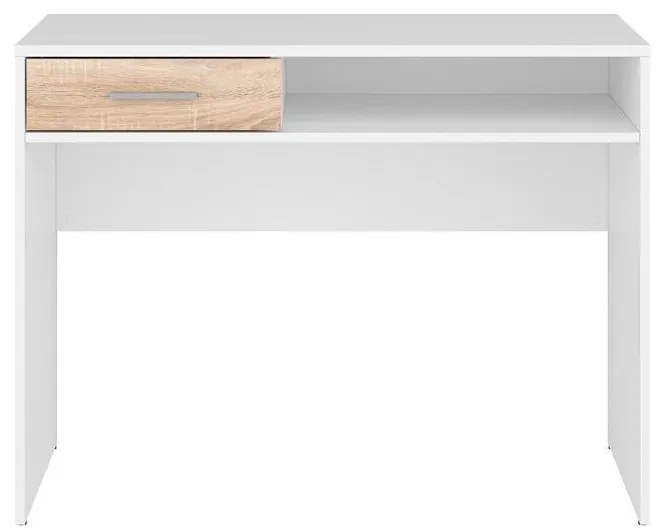 Masă de scris Nepo Plus 1 (alb + stejar sonoma) . 1098261