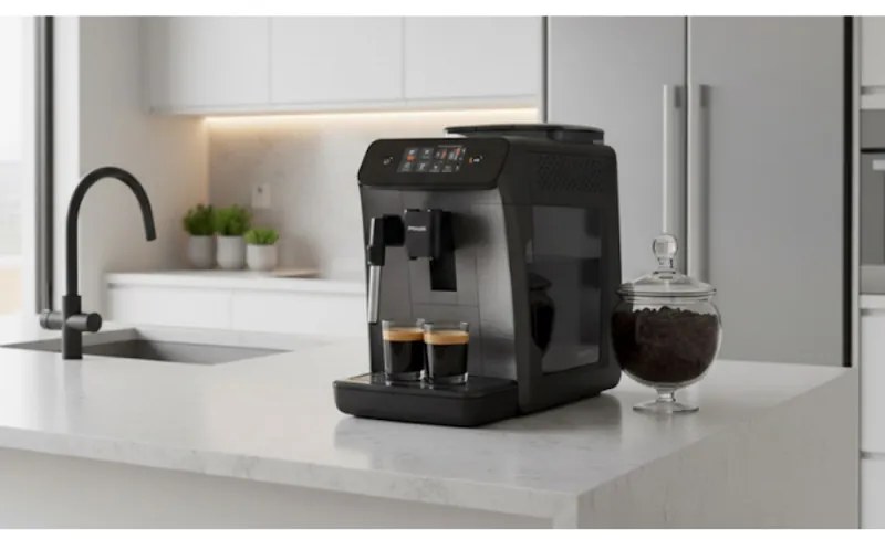 Espressor automat Philips EP0824/00, 1500W, 15 bar, 1.8 L, Rasnita cu 12 trepte, Ecran tactil, Timer, AquaClean, Aroma Extract, My Coffe Choice, Negru Mat