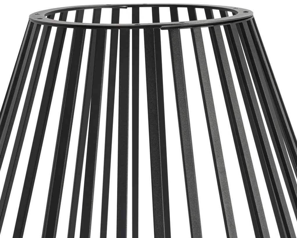 Lampa de podea de design neagra cu opal 110 cm - Angela