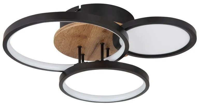 Plafoniera LED design modern Sid negru, maro