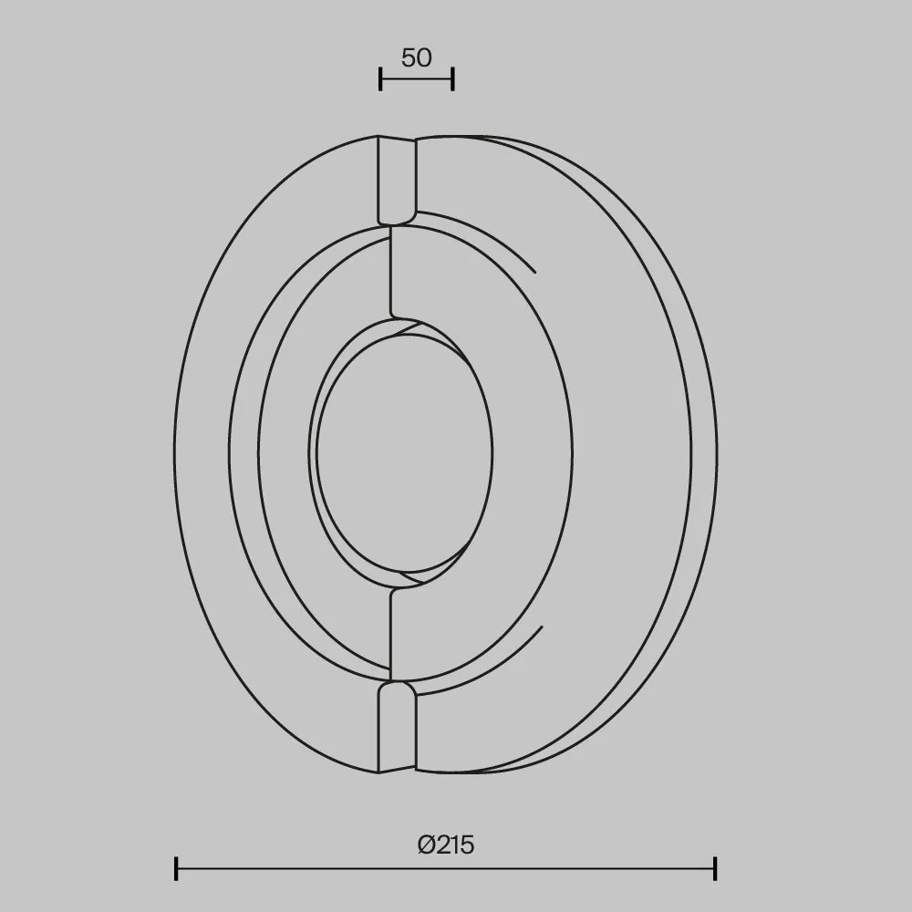 Aplica de perete LED din travertin natural Daylight