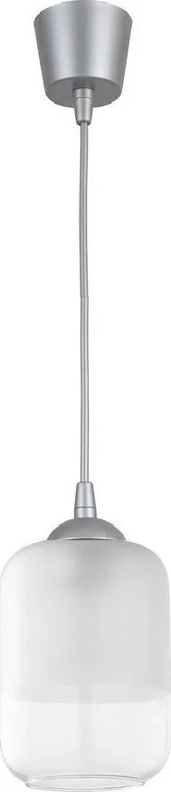 Brilagi - Lustră LED pe cablu RETRO GLASS 1xE27/60W/230V Ø 14 cm argintie/albă