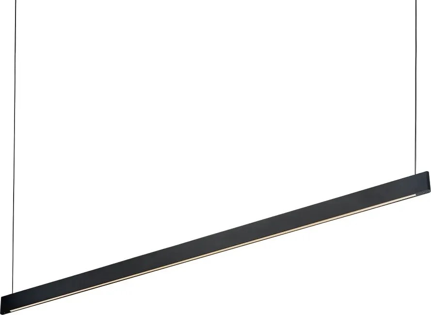 Corp LED liniar suspendat Steel 36W, 1920lm, lumina calda (3000 K), negru, Ideal Lux