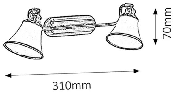 Rabalux 6546 - Lampa spot GRANDO 2xE14/40W/230V