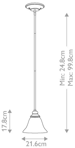 Lustră pe tijă Hinkley HK-CELLO-P-A CELLO 1xE27/60W/230V