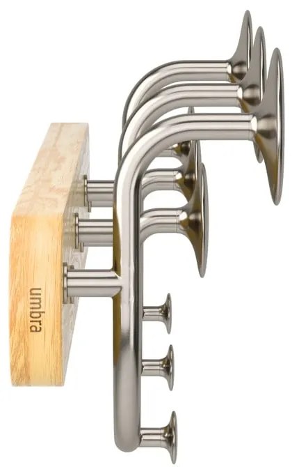 Cuier de perete alb/în culoare naturală din aluminiu Melody – Umbra