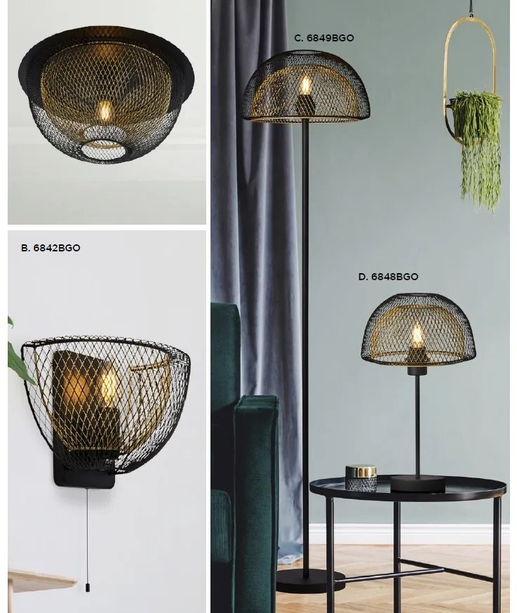 Plafoniera design minimalist industrial Honeycomb 6840BGO SRT