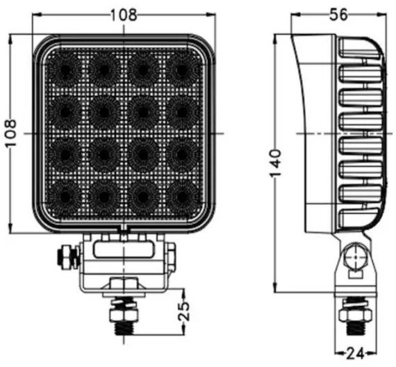 LED spot auto OSRAM 64W 10-30V IP68 5700K