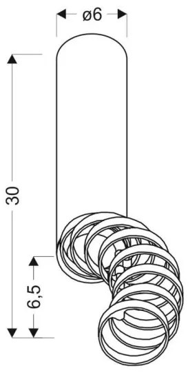 Lustră aplicată TUBA 1xGU10/50W/230V negru