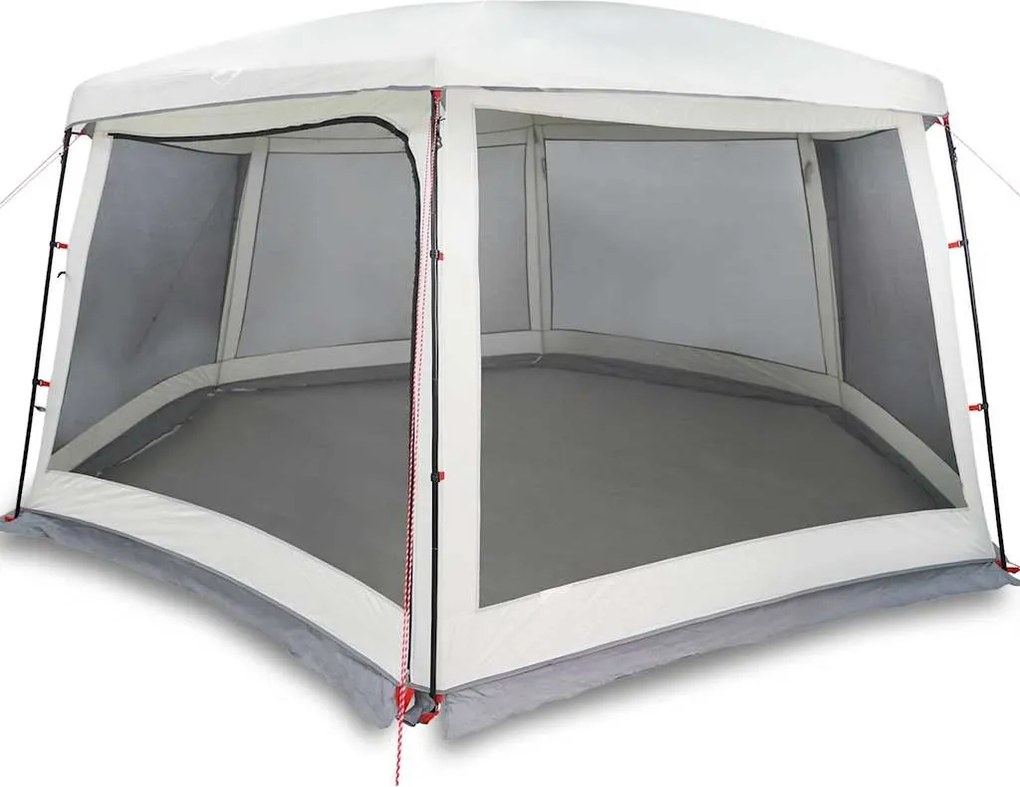 vidaXL Cort de piscină cu pereți detașabili și plasă gri 670x590 cm