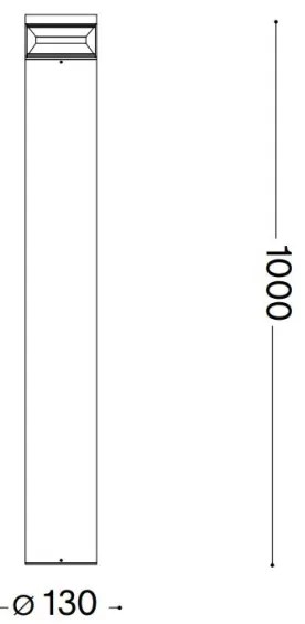 Lampă LED de exterior Ideal Lux BOEING LED/14W/230V 100 cm IP65 negru