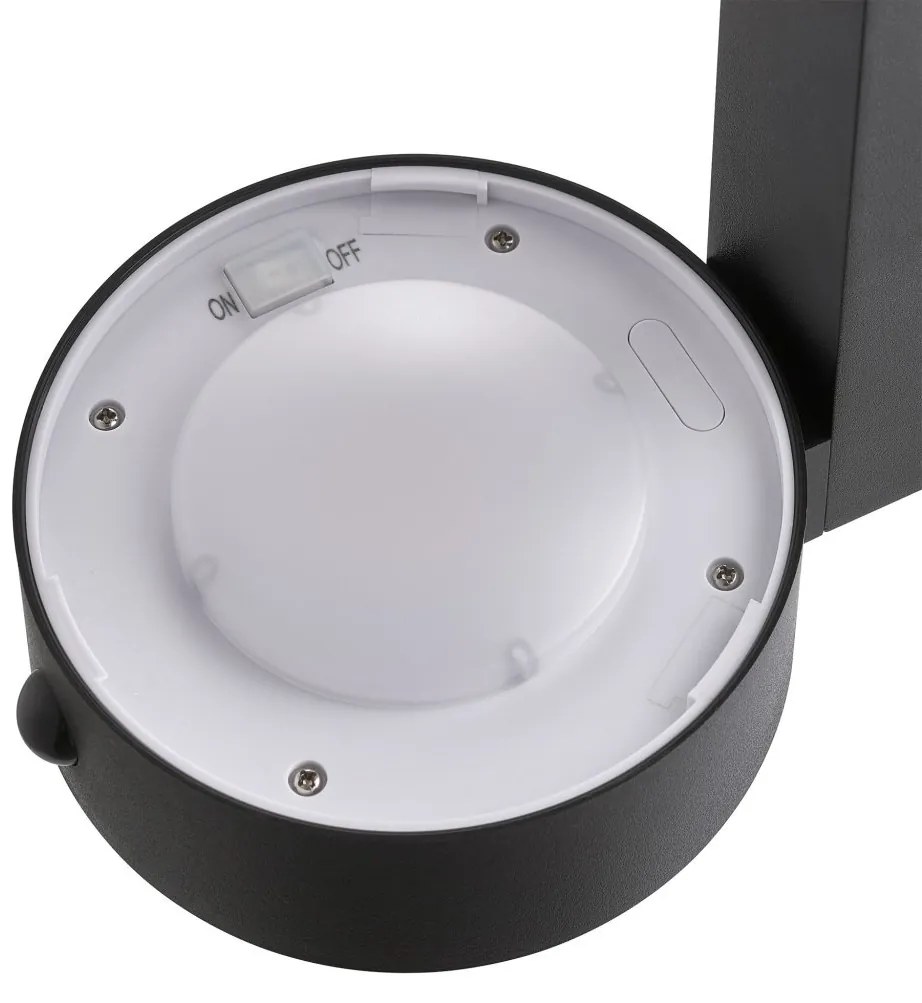 Aplica solara cu senzor de miscare, protectie IP44, Coupar negru