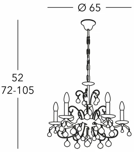 Kolarz 3234.85.3.KoT- Candelabru cristal CARMEN 5xE14/60W/230V aur 24K